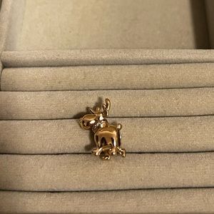 Rose Gold reindeer charm